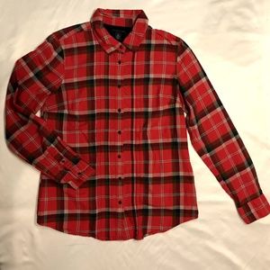 Tommy Hilfiger Red Plaid Button Down M